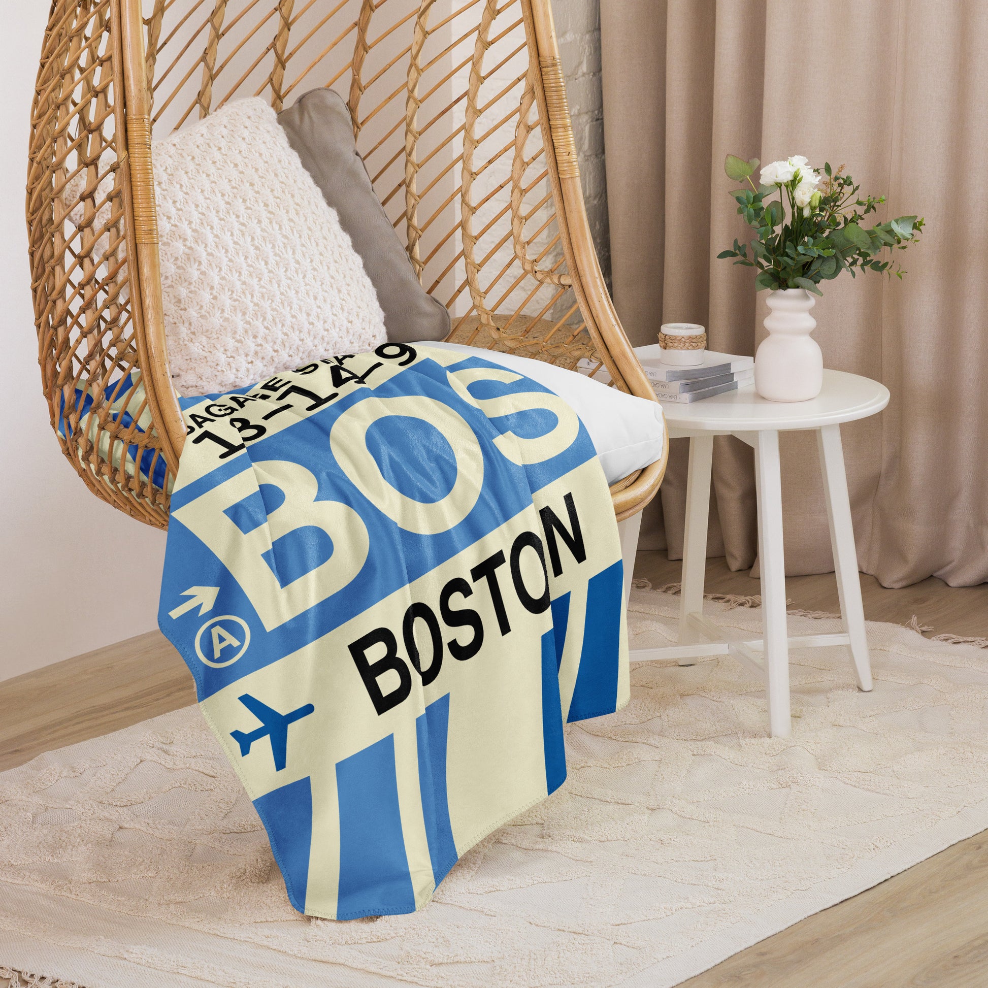 Travel Gift Sherpa Blanket • BOS Boston • YHM Designs - Image 07