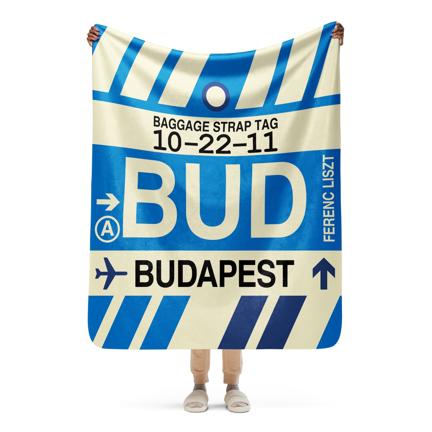 Travel Gift Sherpa Blanket • BUD Budapest • YHM Designs - Image 05