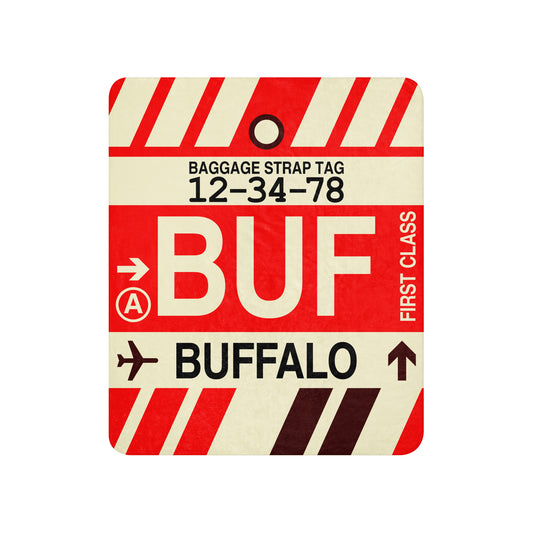 Travel Gift Sherpa Blanket • BUF Buffalo • YHM Designs - Image 01