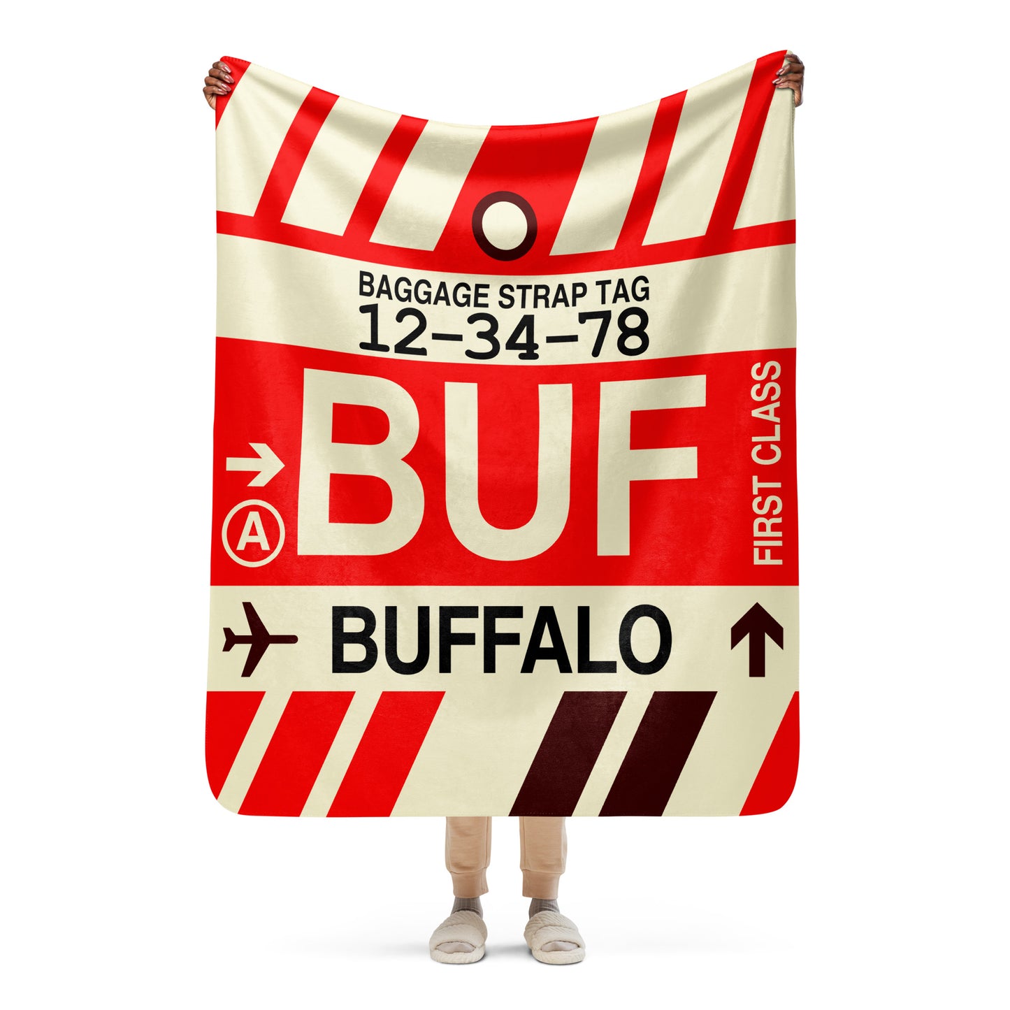 Travel Gift Sherpa Blanket • BUF Buffalo • YHM Designs - Image 05