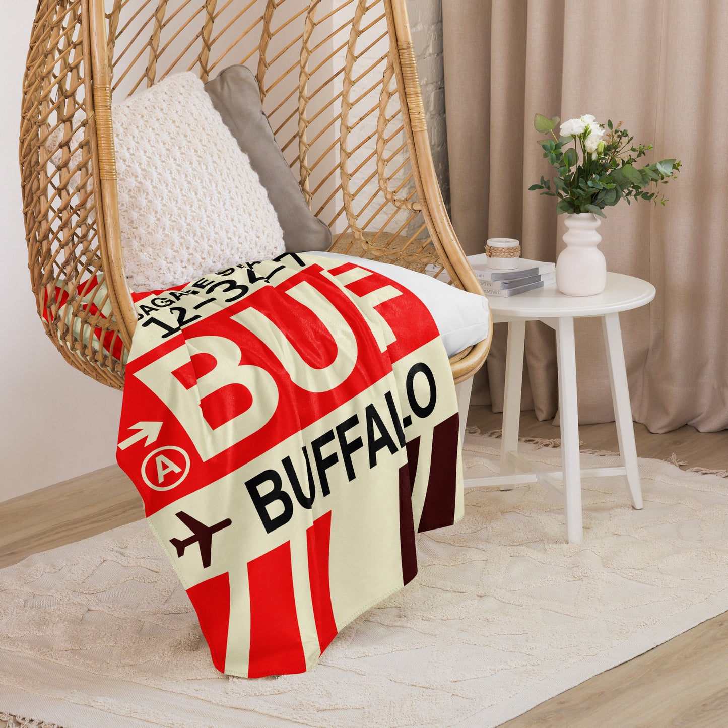 Travel Gift Sherpa Blanket • BUF Buffalo • YHM Designs - Image 07