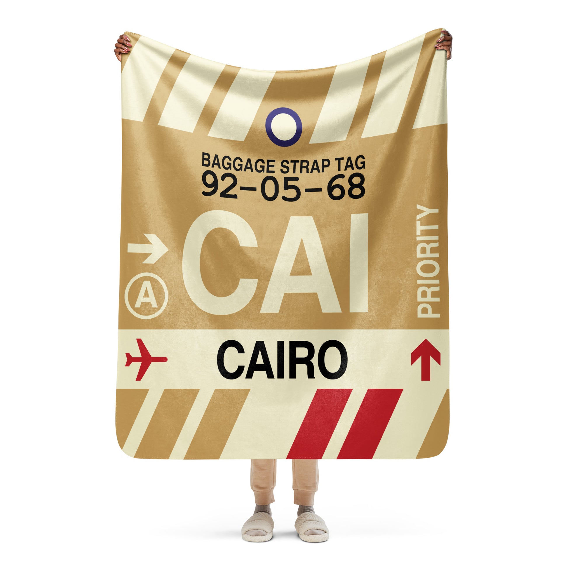 Travel Gift Sherpa Blanket • CAI Cairo Souvenir • YHM Designs - Image 05