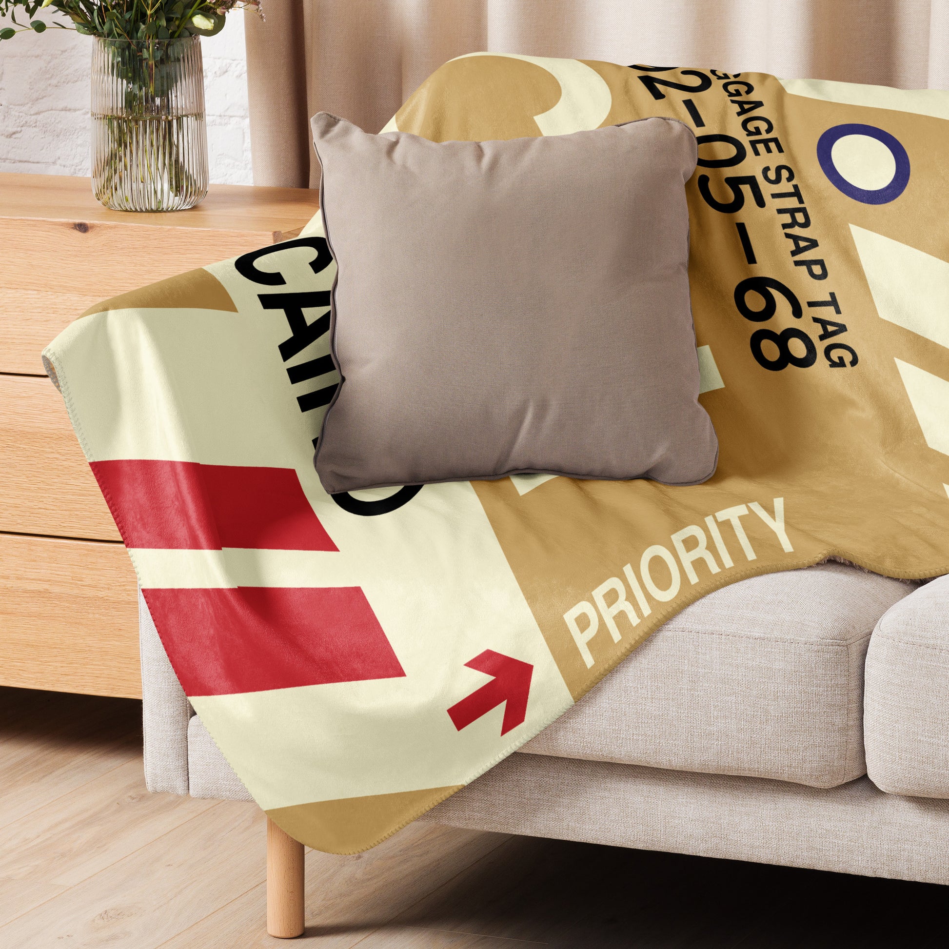 Travel Gift Sherpa Blanket • CAI Cairo Souvenir • YHM Designs - Image 06
