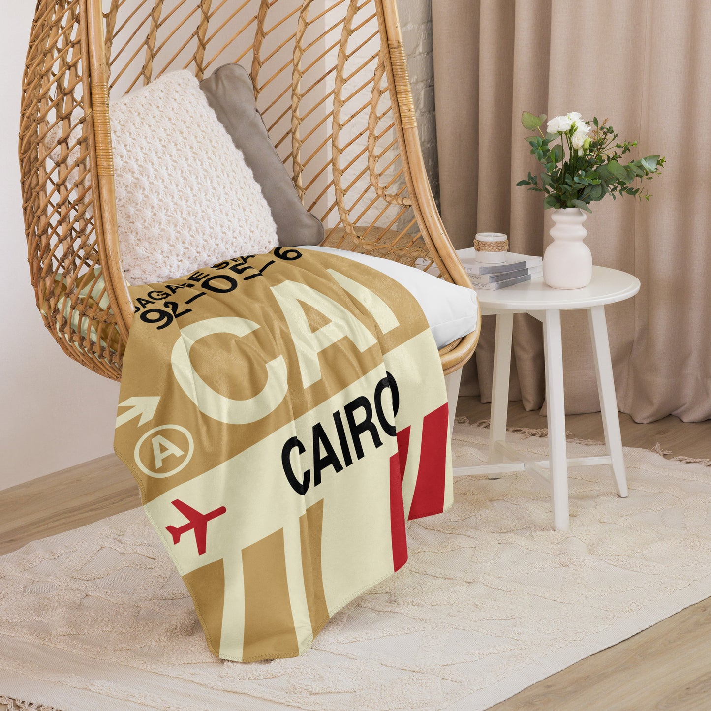 Travel Gift Sherpa Blanket • CAI Cairo Souvenir • YHM Designs - Image 07