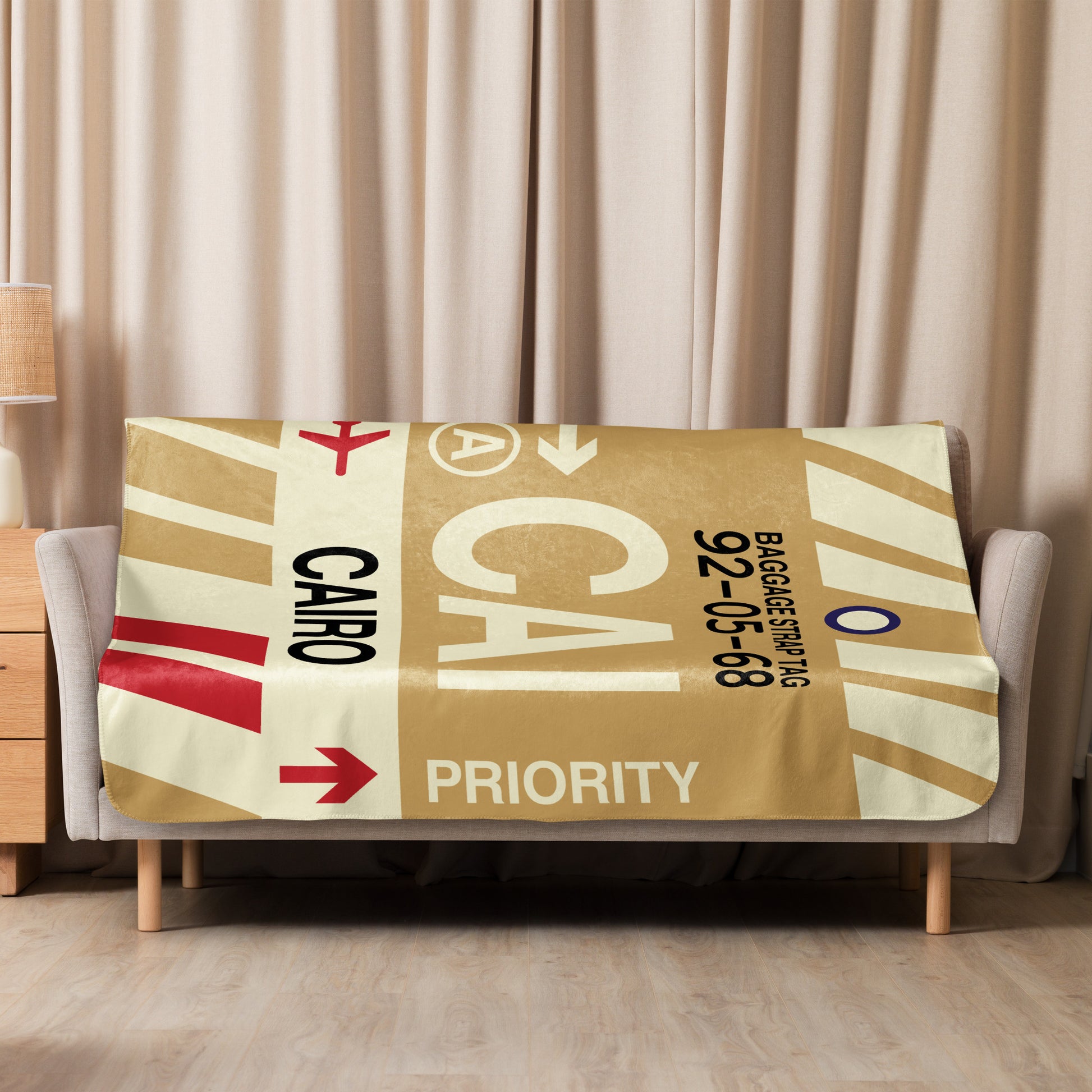 Travel Gift Sherpa Blanket • CAI Cairo Souvenir • YHM Designs - Image 08
