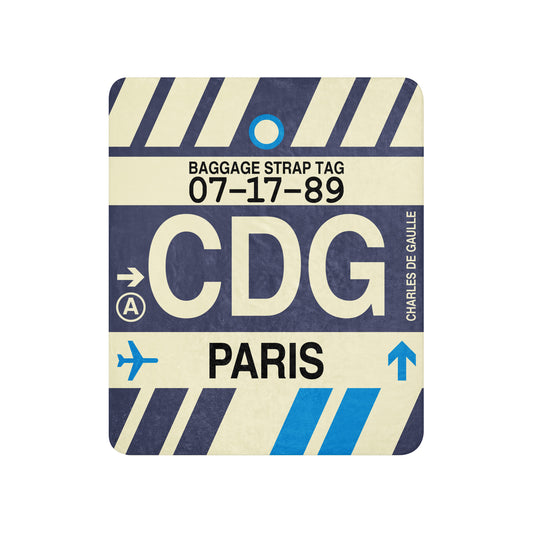 Travel Gift Sherpa Blanket • CDG Paris • YHM Designs - Image 01
