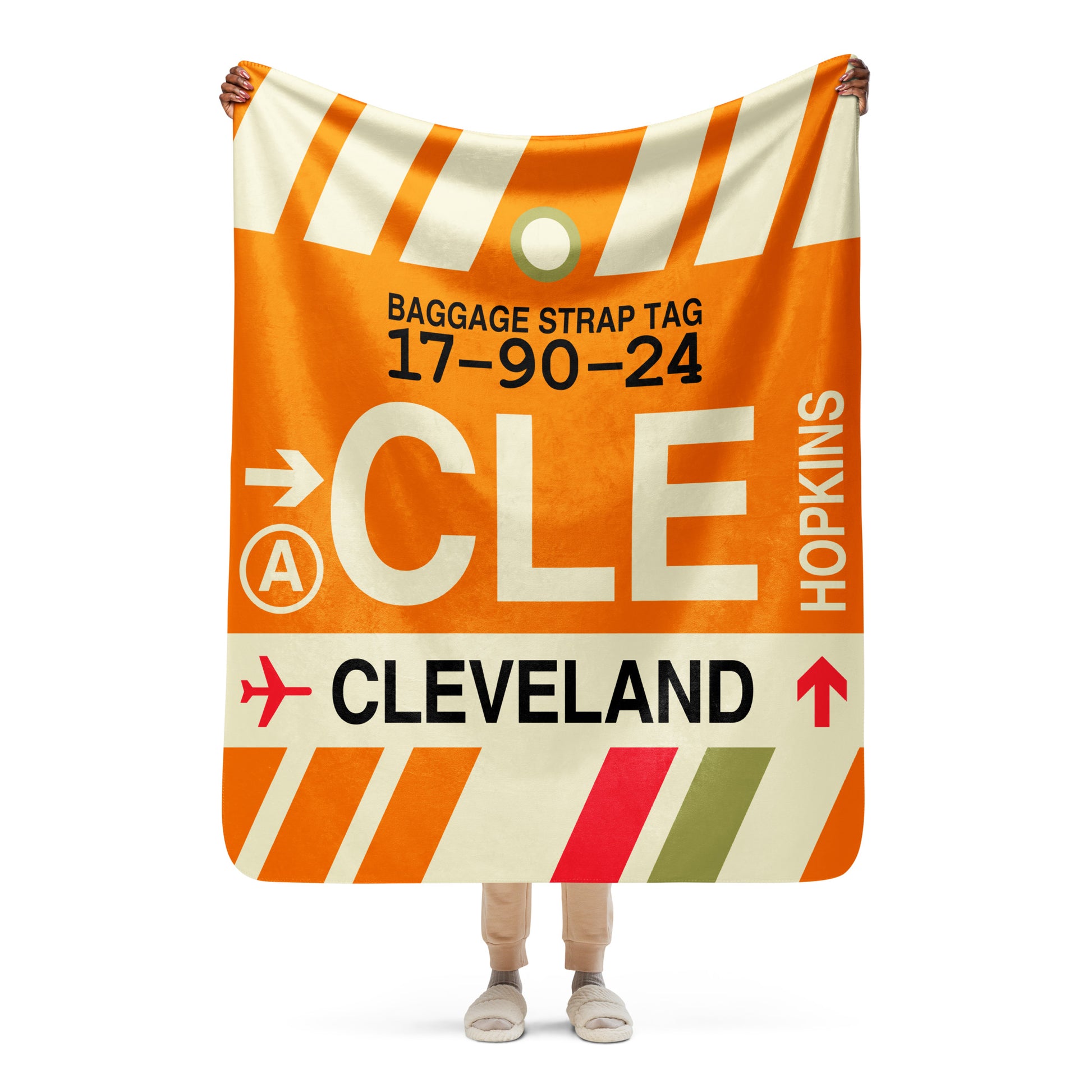 Travel Gift Sherpa Blanket • CLE Cleveland • YHM Designs - Image 05