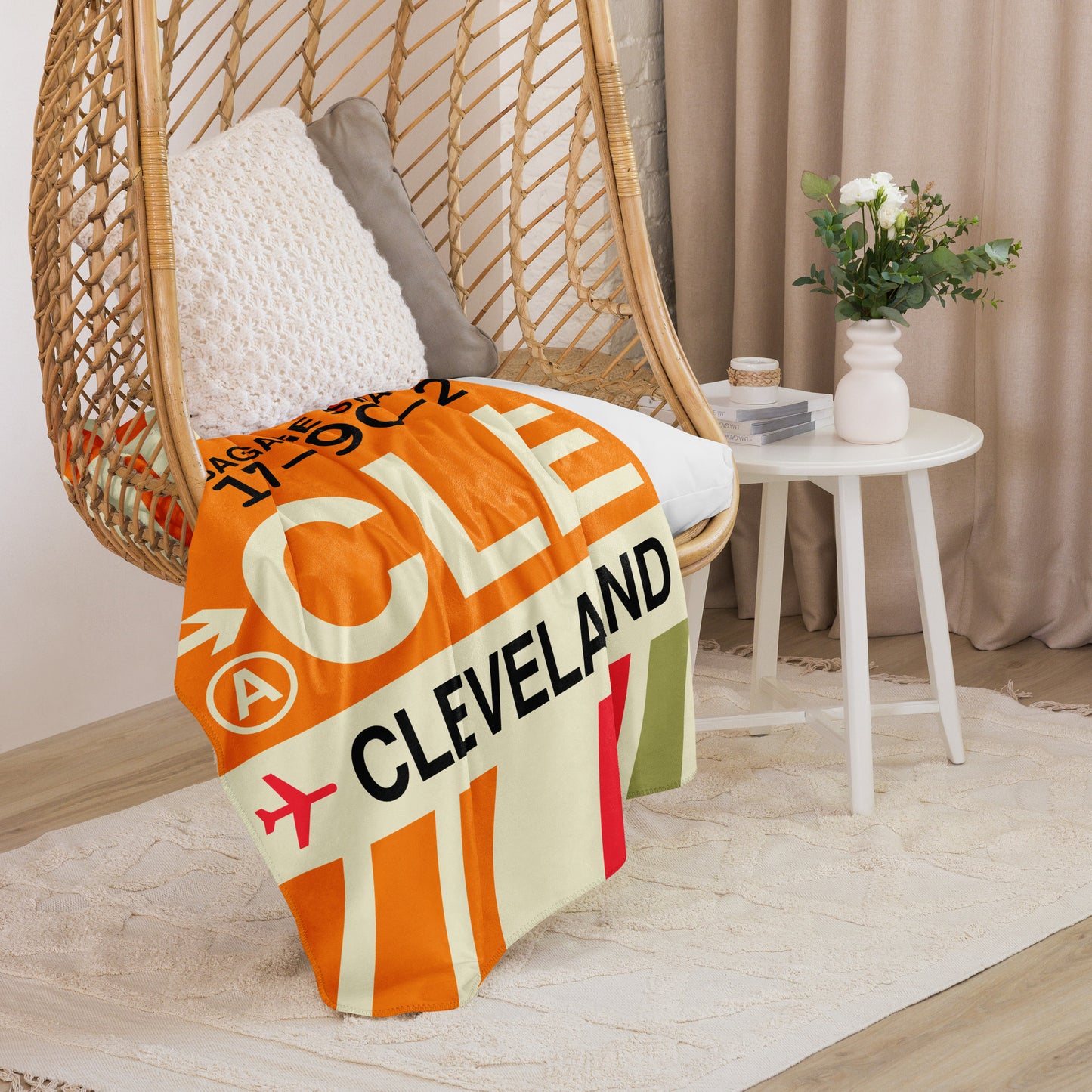 Travel Gift Sherpa Blanket • CLE Cleveland • YHM Designs - Image 07