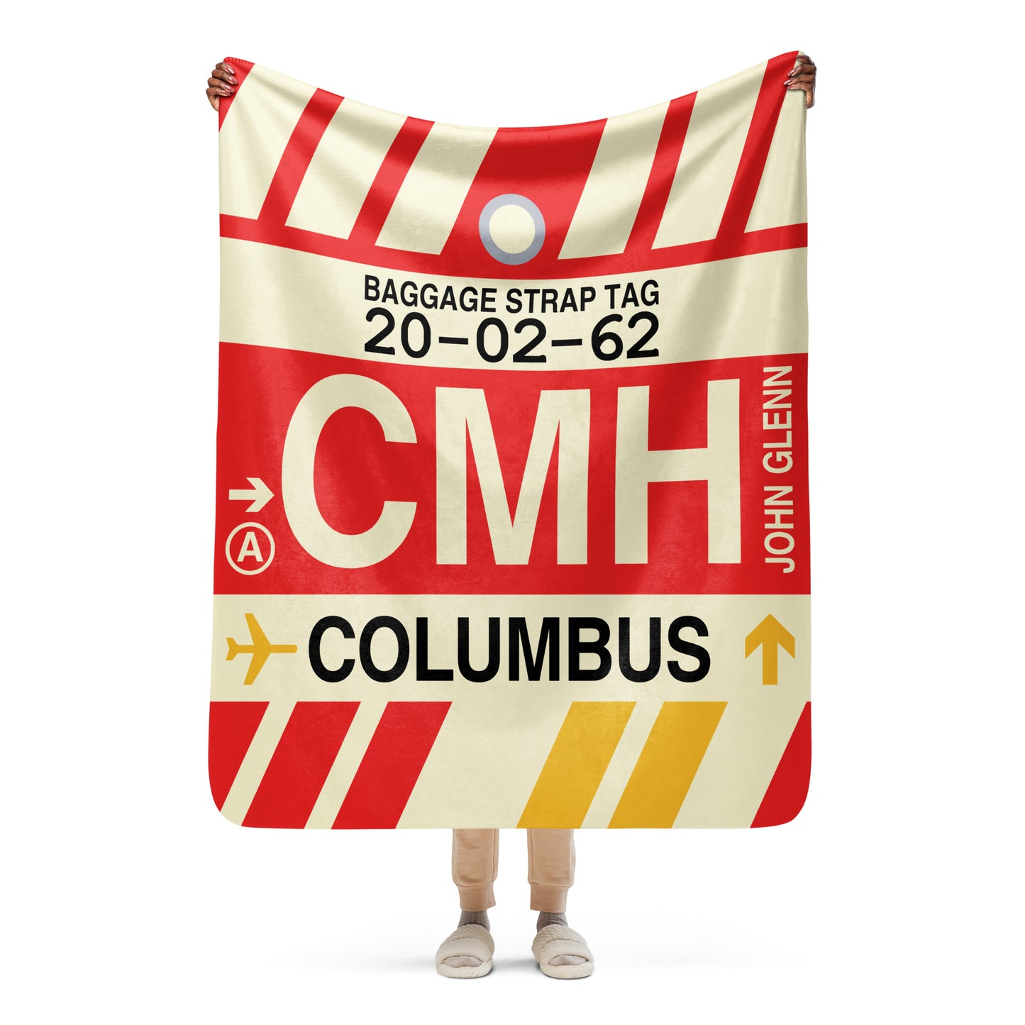 Travel Gift Sherpa Blanket • CMH Columbus • YHM Designs - Image 05