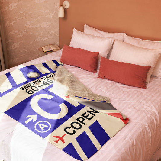 Travel Gift Sherpa Blanket • CPH Copenhagen Souvenir • YHM Designs - Image 02
