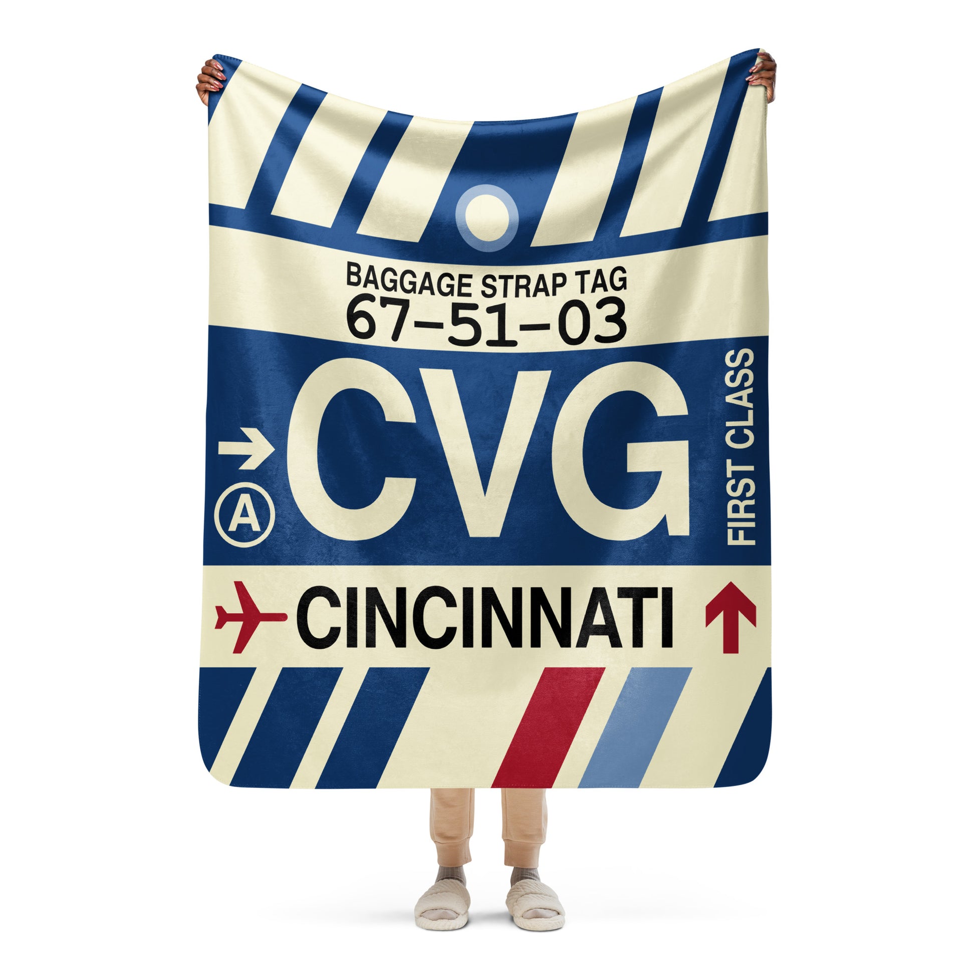 Travel Gift Sherpa Blanket • CVG Cincinnati • YHM Designs - Image 05