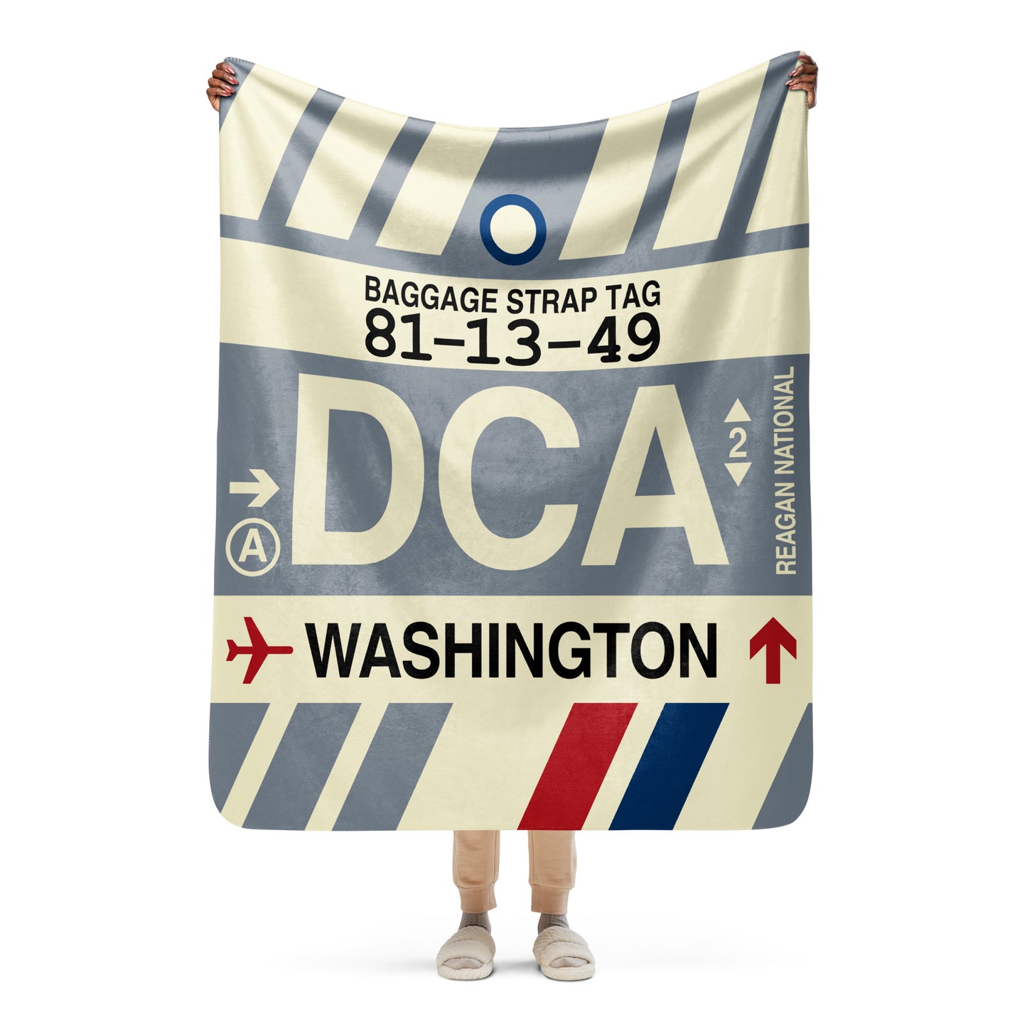 Travel Gift Sherpa Blanket • DCA Washington • YHM Designs - Image 05