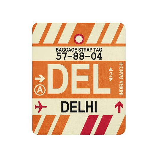 Travel Gift Sherpa Blanket • DEL Delhi Souvenir • YHM Designs - Image 01