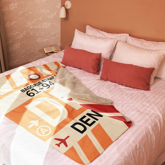 Travel Gift Sherpa Blanket • DEN Denver • YHM Designs - Image 02