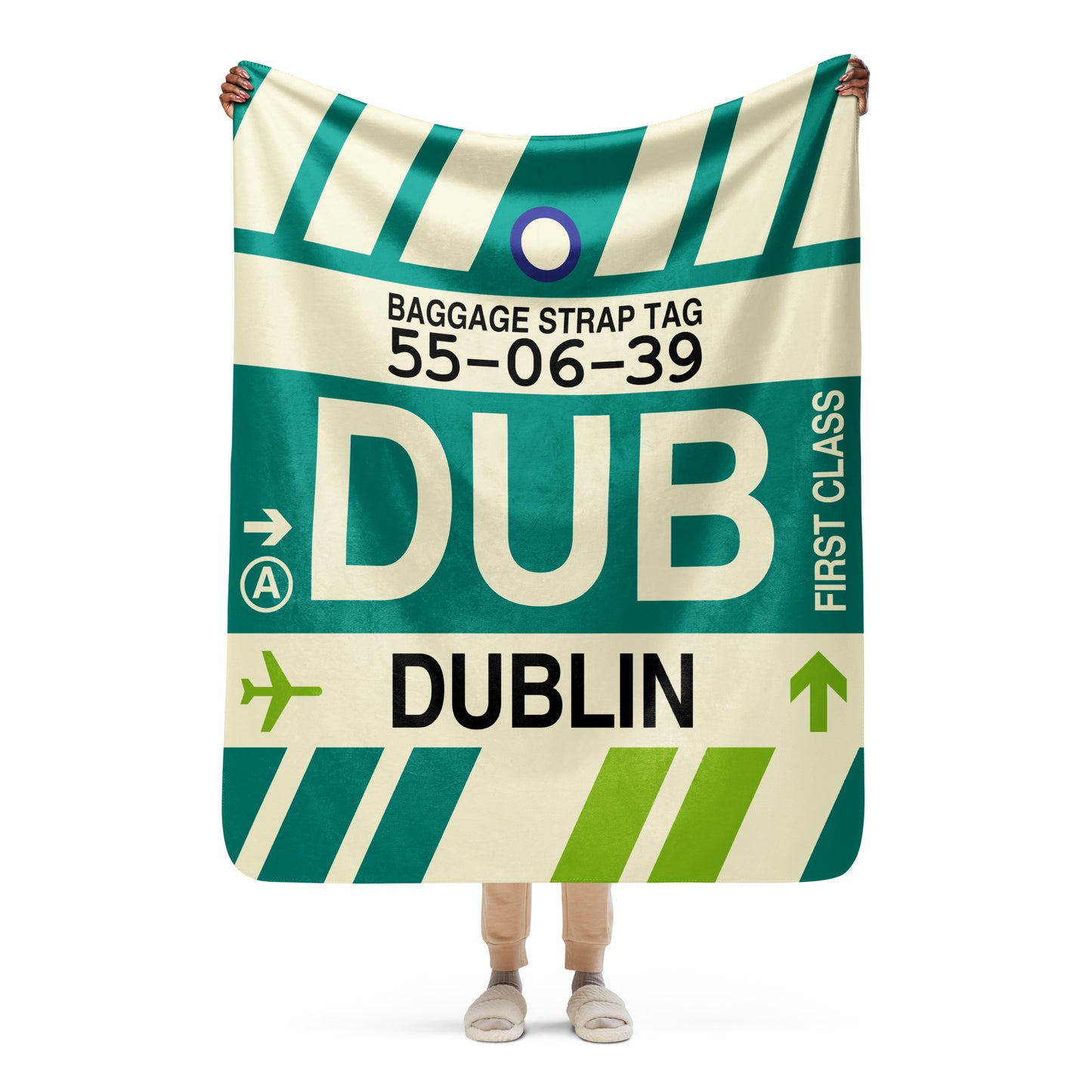 Travel Gift Sherpa Blanket • DUB Dublin • YHM Designs - Image 05