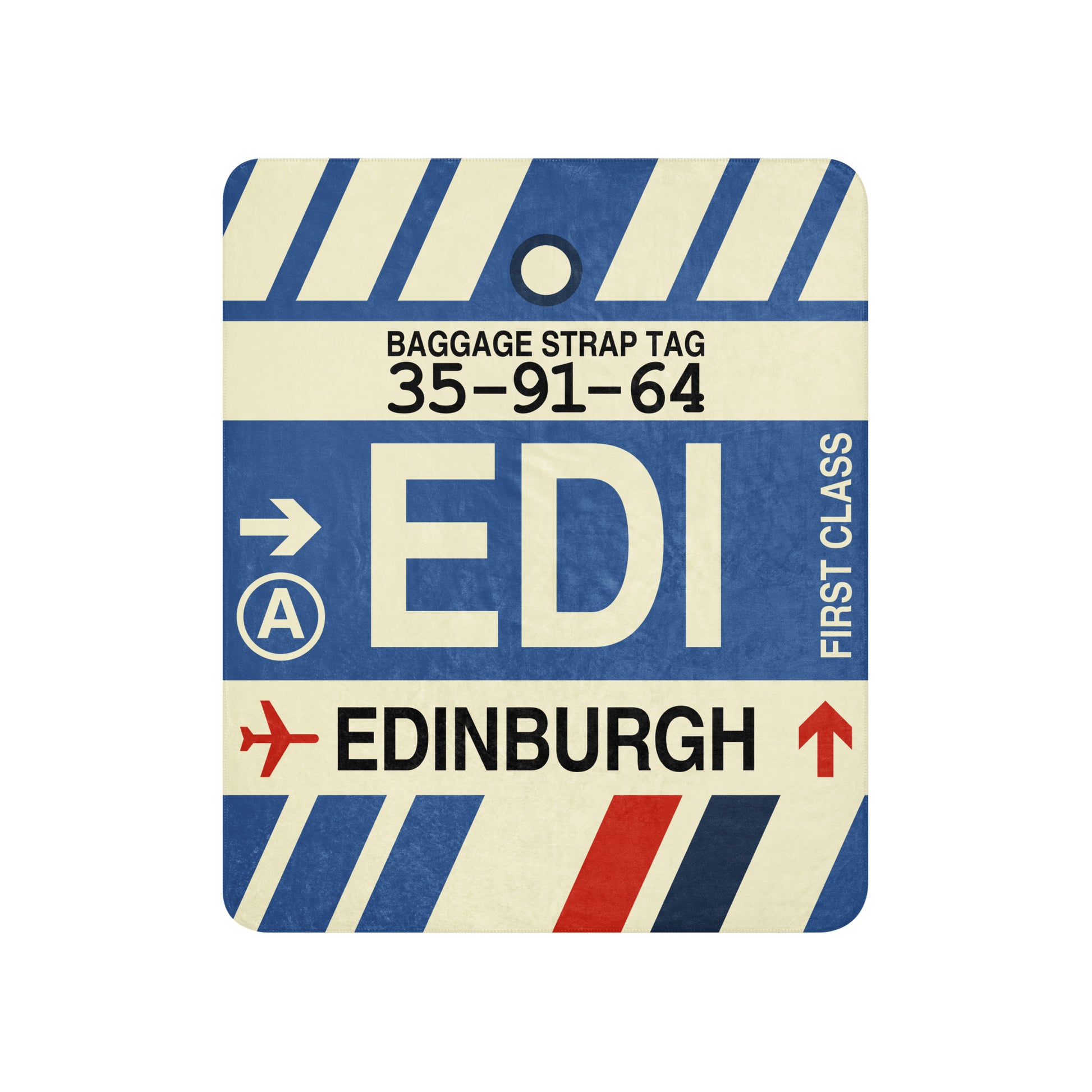 Travel Gift Sherpa Blanket • EDI Edinburgh Souvenir • YHM Designs - Image 01