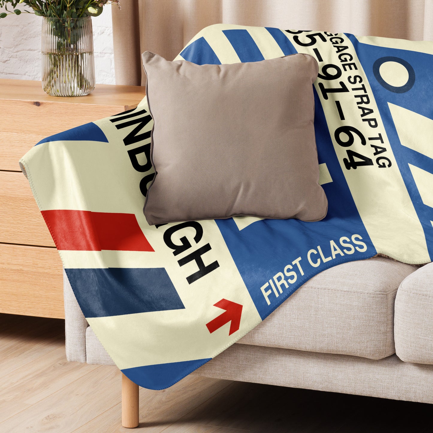 Travel Gift Sherpa Blanket • EDI Edinburgh Souvenir • YHM Designs - Image 06