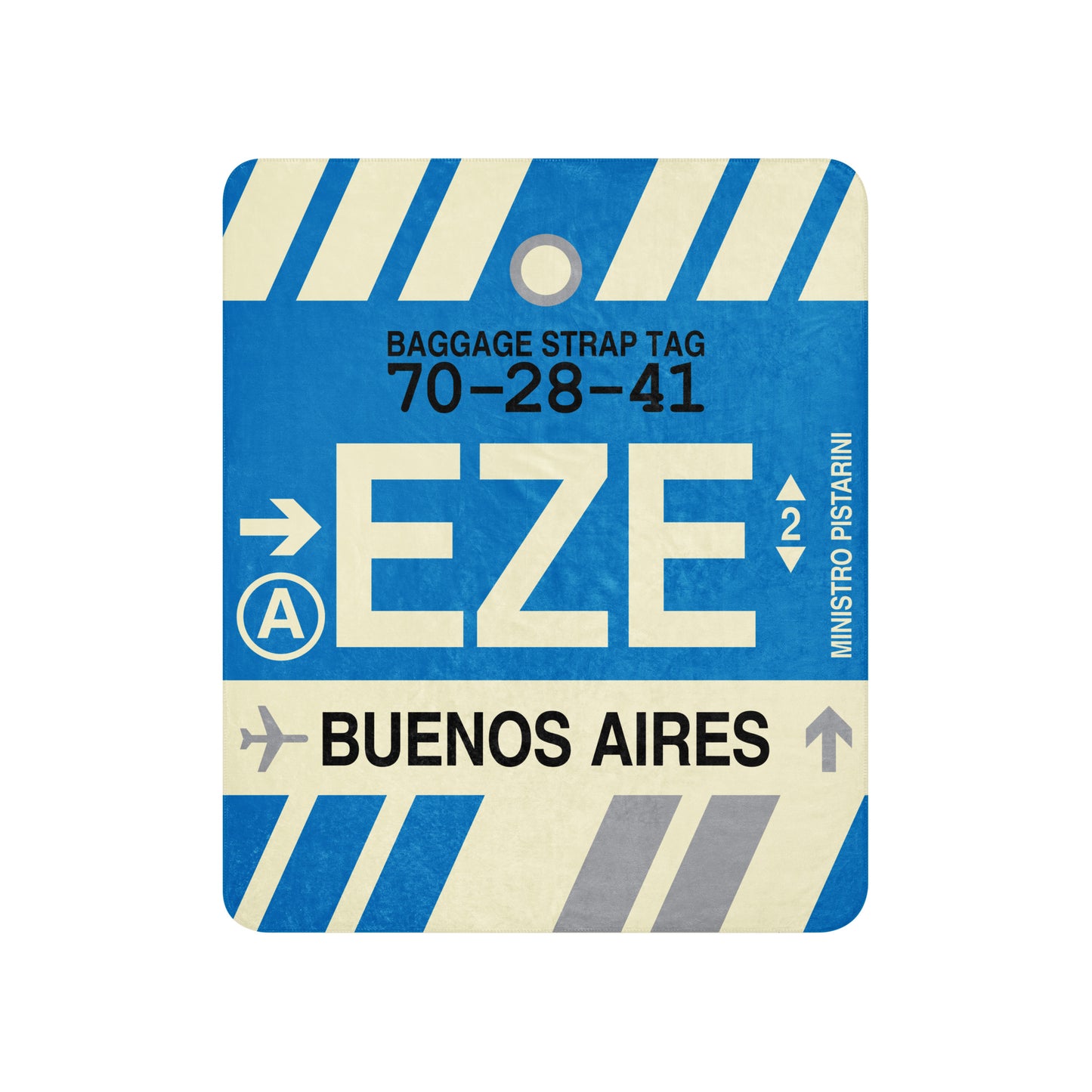 Travel Gift Sherpa Blanket • EZE Buenos Aires • YHM Designs - Image 01
