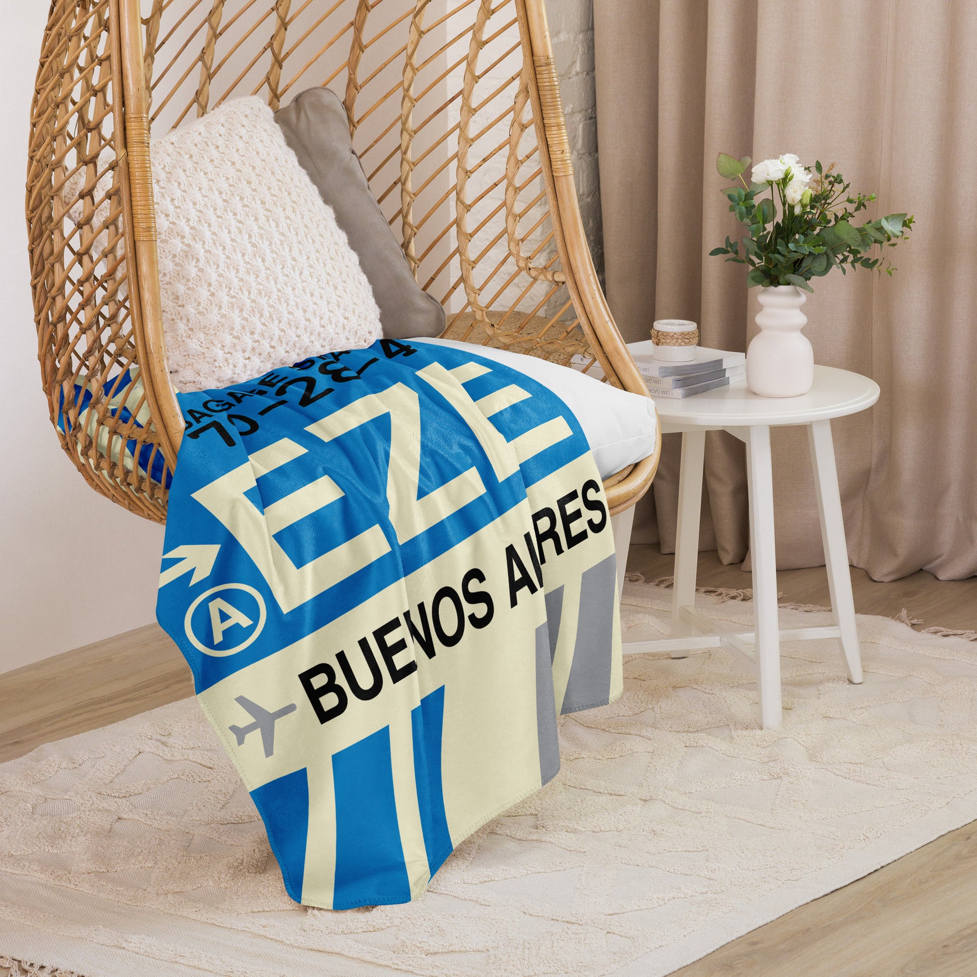 Travel Gift Sherpa Blanket • EZE Buenos Aires • YHM Designs - Image 07