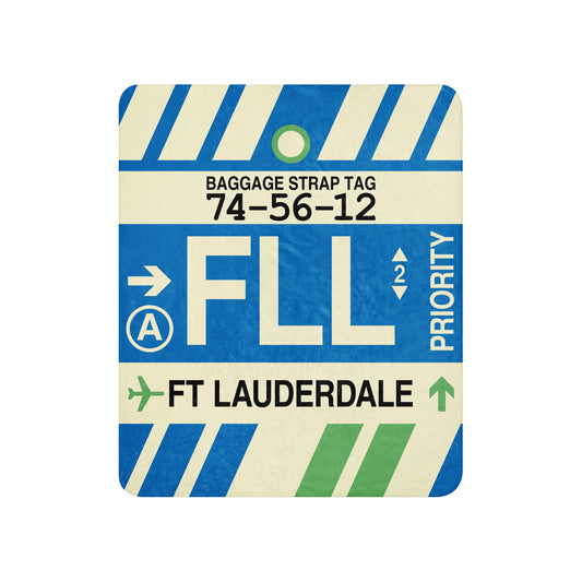 Travel Gift Sherpa Blanket • FLL Fort Lauderdale • YHM Designs - Image 01