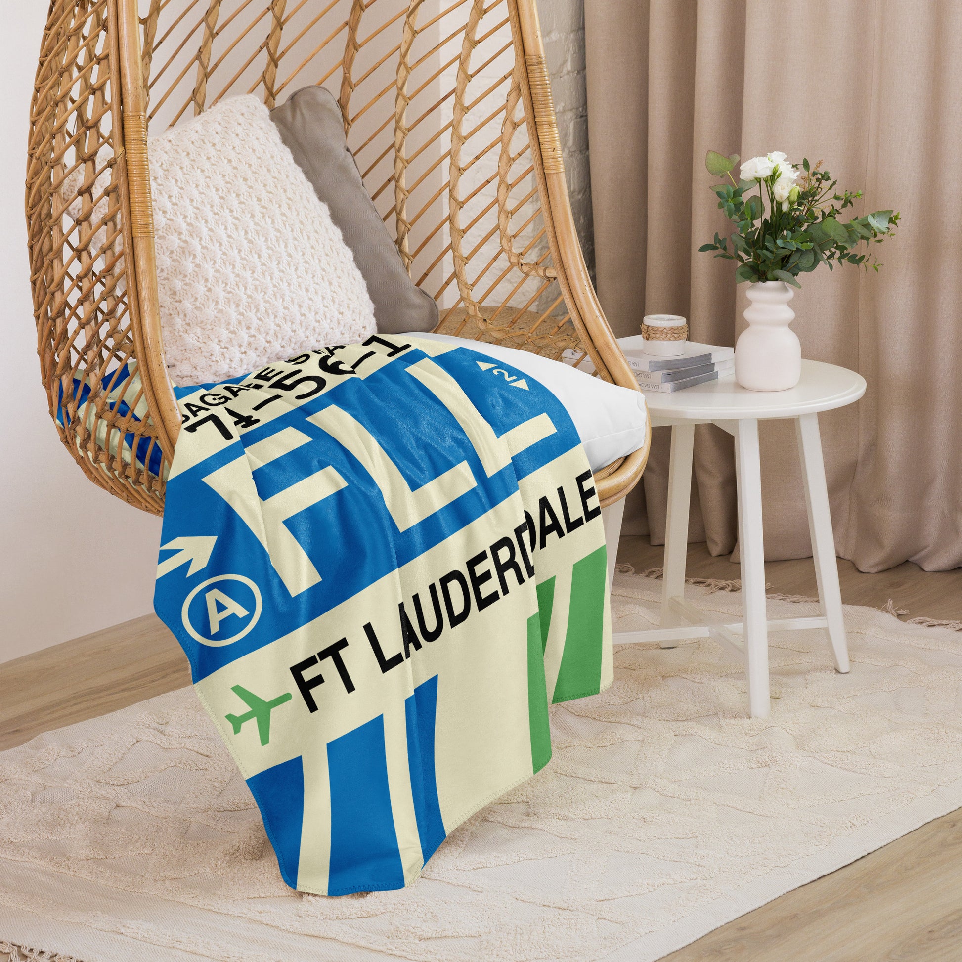 Travel Gift Sherpa Blanket • FLL Fort Lauderdale • YHM Designs - Image 07