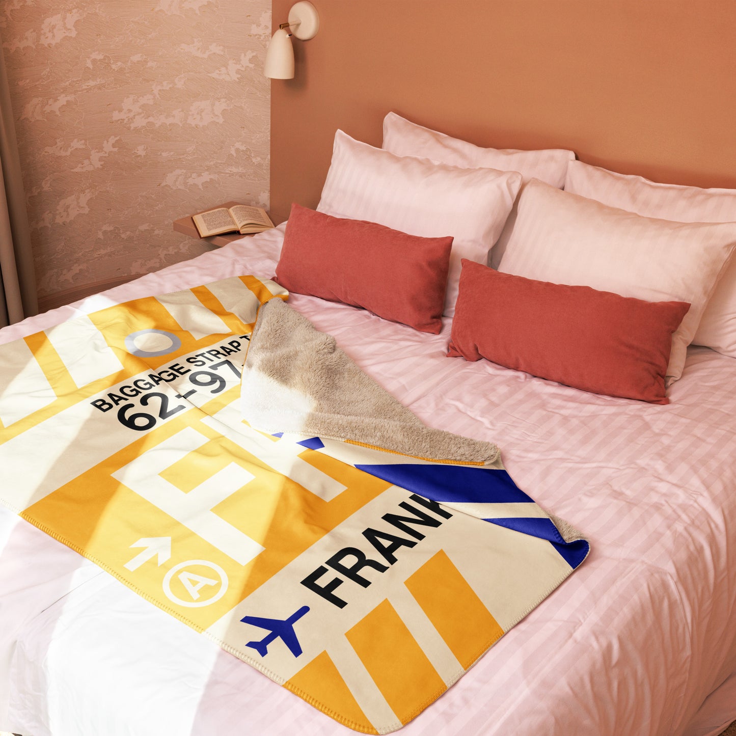 Travel Gift Sherpa Blanket • FRA Frankfurt • YHM Designs - Image 02