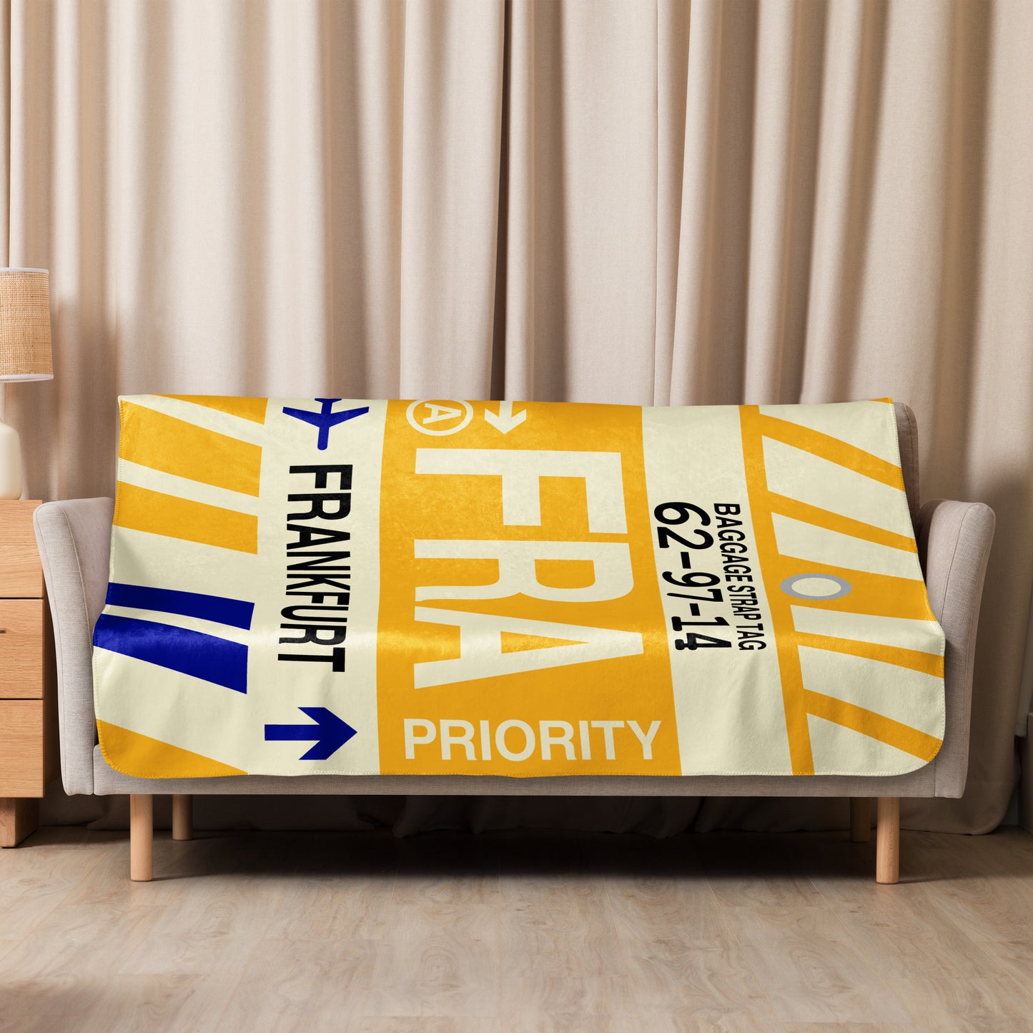 Travel Gift Sherpa Blanket • FRA Frankfurt • YHM Designs - Image 08