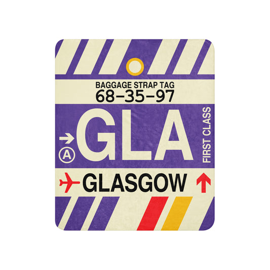 Travel Gift Sherpa Blanket • GLA Glasgow • YHM Designs - Image 01