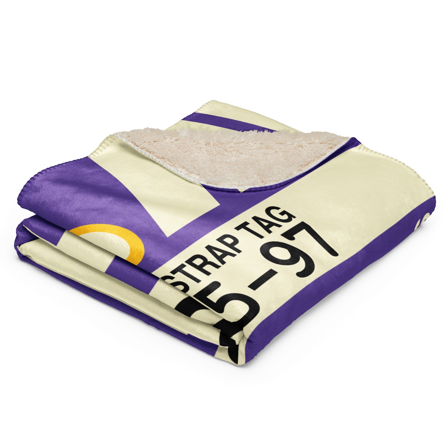Travel Gift Sherpa Blanket • GLA Glasgow • YHM Designs - Image 03