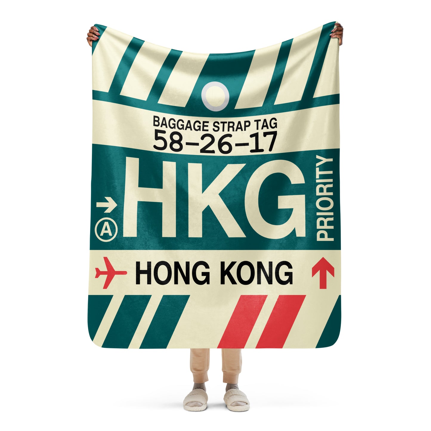 Travel Gift Sherpa Blanket • HKG Hong Kong • YHM Designs - Image 05