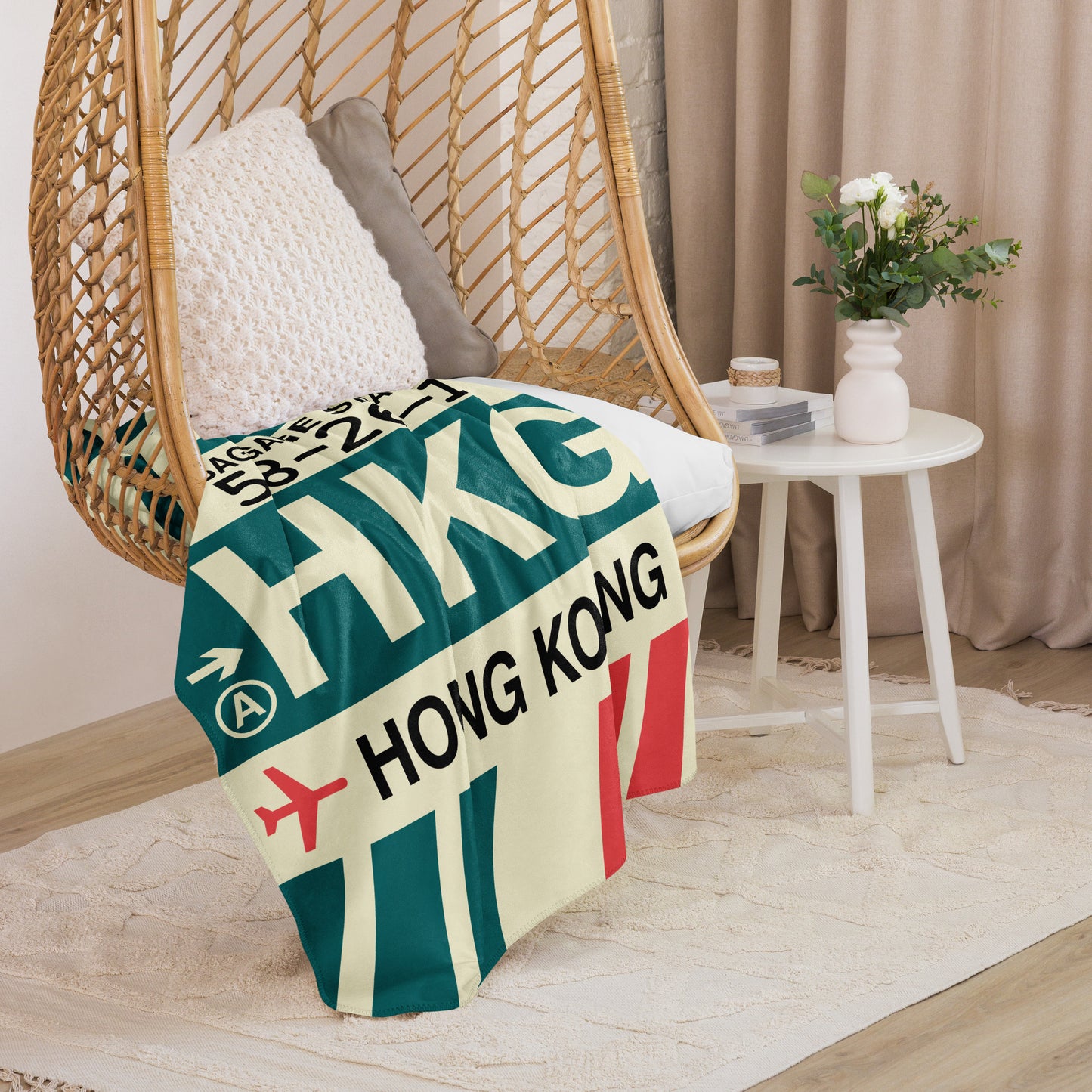 Travel Gift Sherpa Blanket • HKG Hong Kong • YHM Designs - Image 07