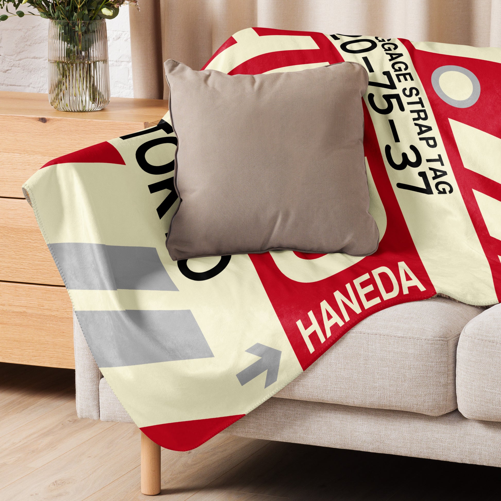 Travel Gift Sherpa Blanket • HND Tokyo • YHM Designs - Image 06