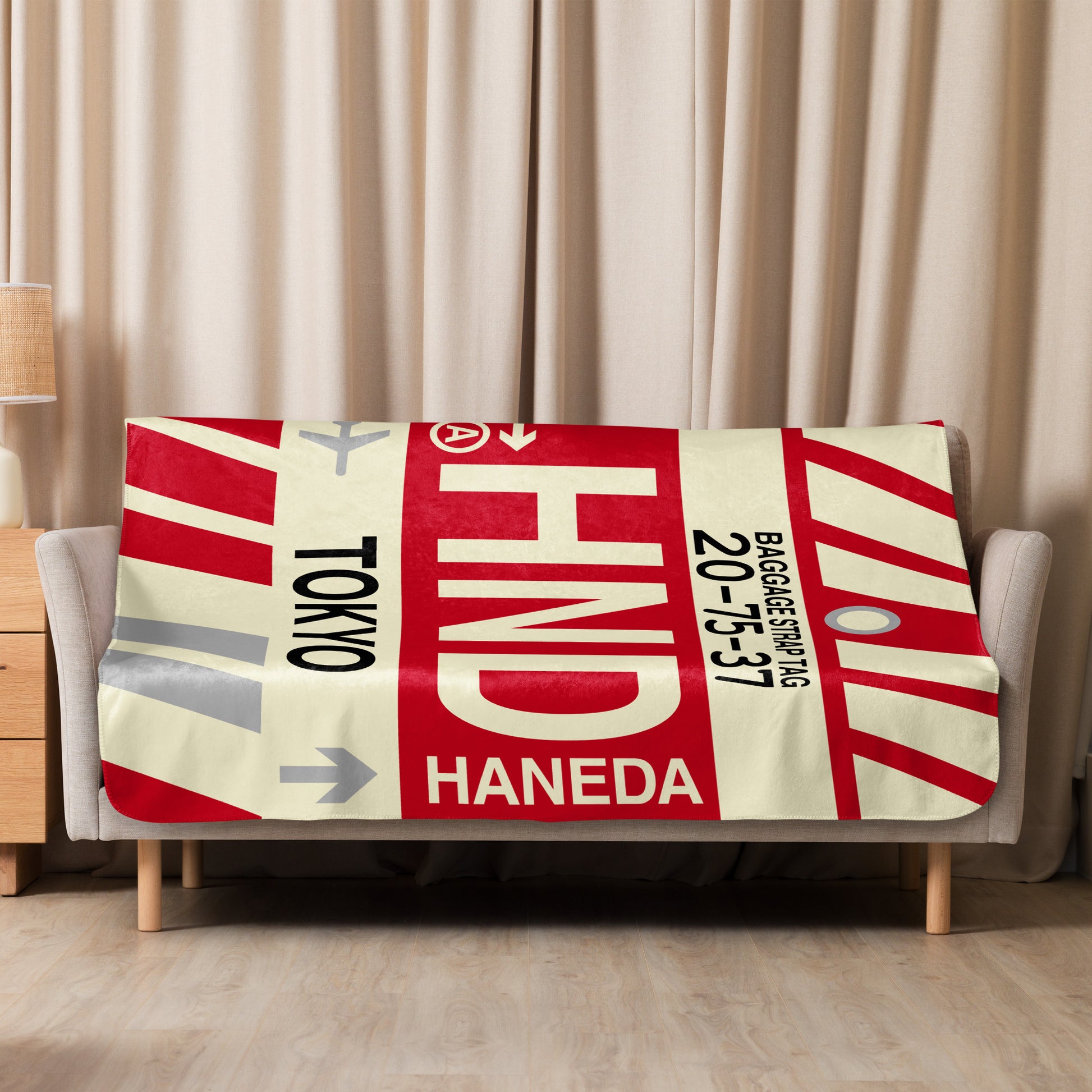 Travel Gift Sherpa Blanket • HND Tokyo • YHM Designs - Image 08