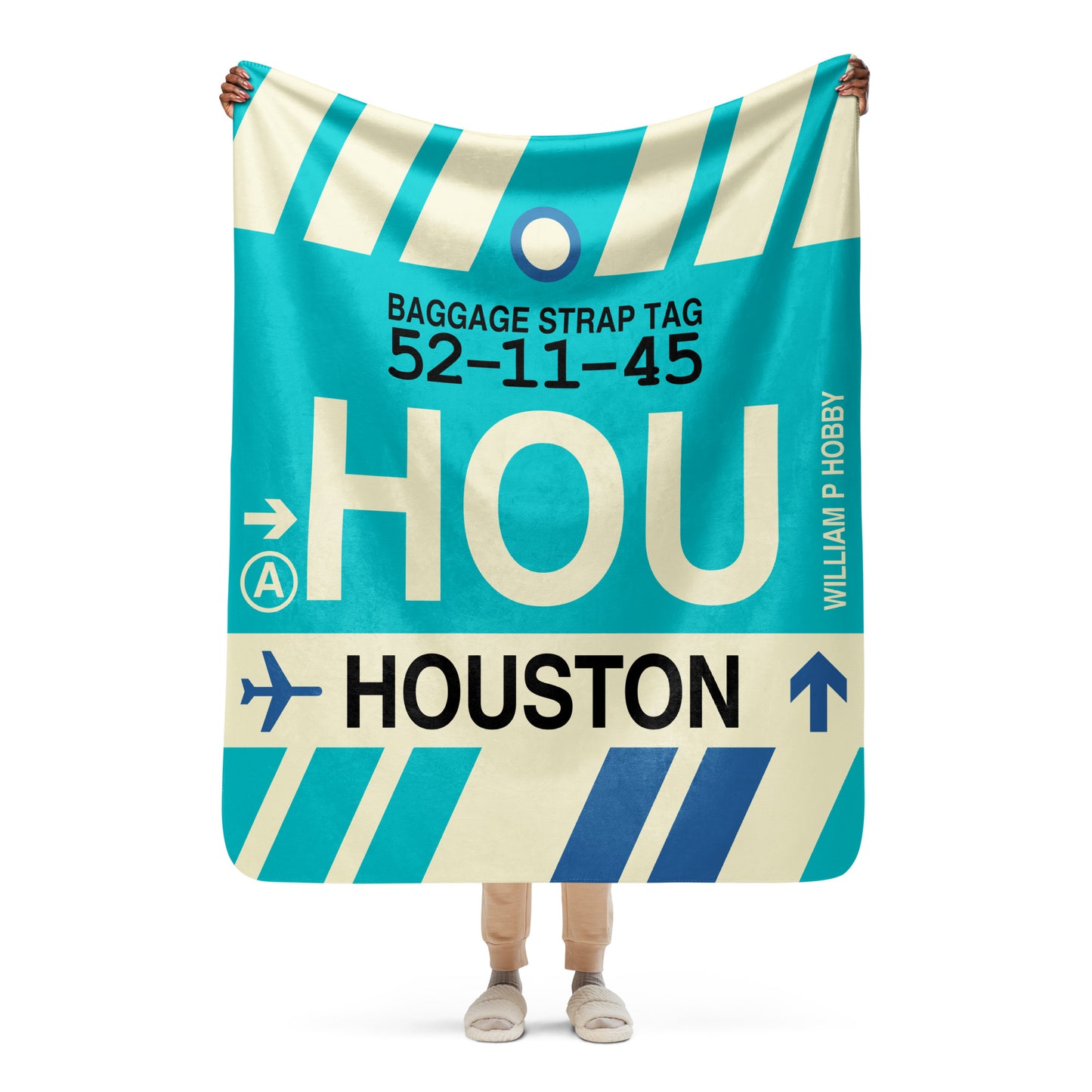 Travel Gift Sherpa Blanket • HOU Houston • YHM Designs - Image 05