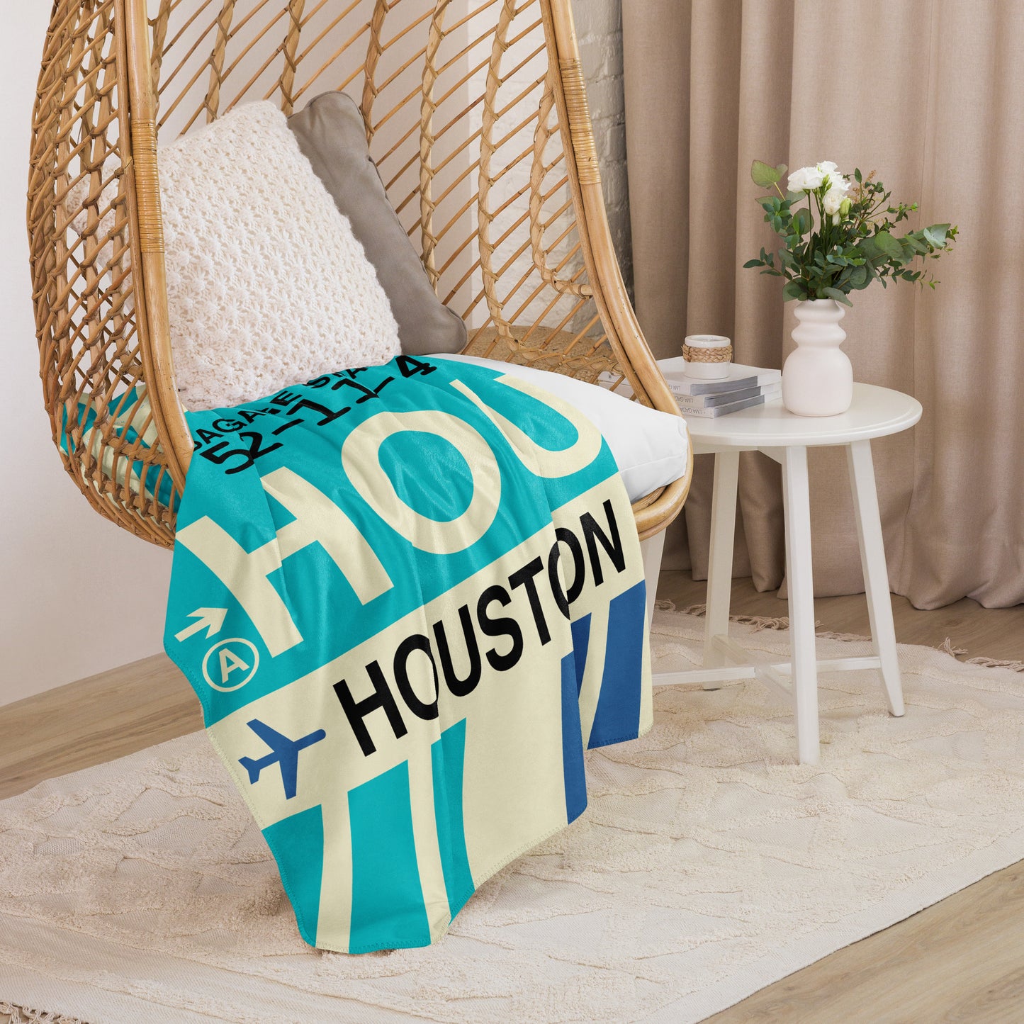 Travel Gift Sherpa Blanket • HOU Houston • YHM Designs - Image 07