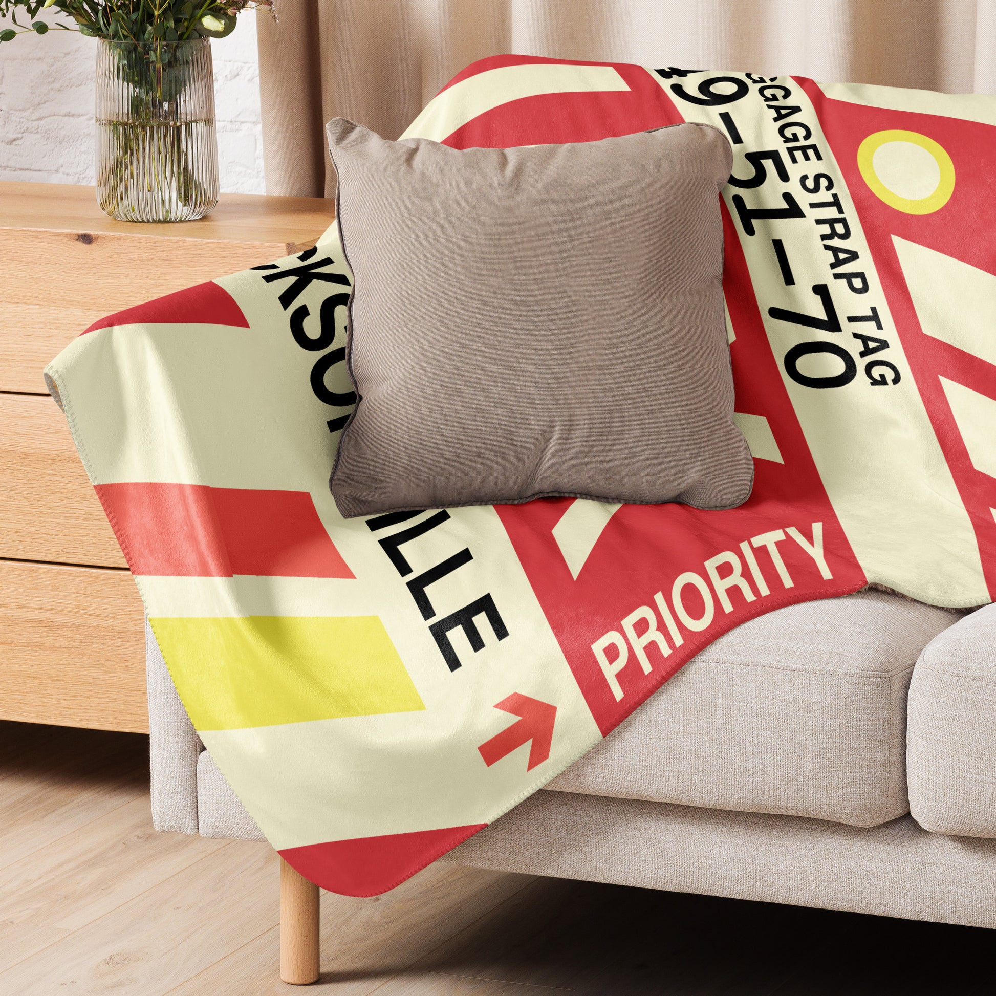 Travel Gift Sherpa Blanket • JAX Jacksonville • YHM Designs - Image 06