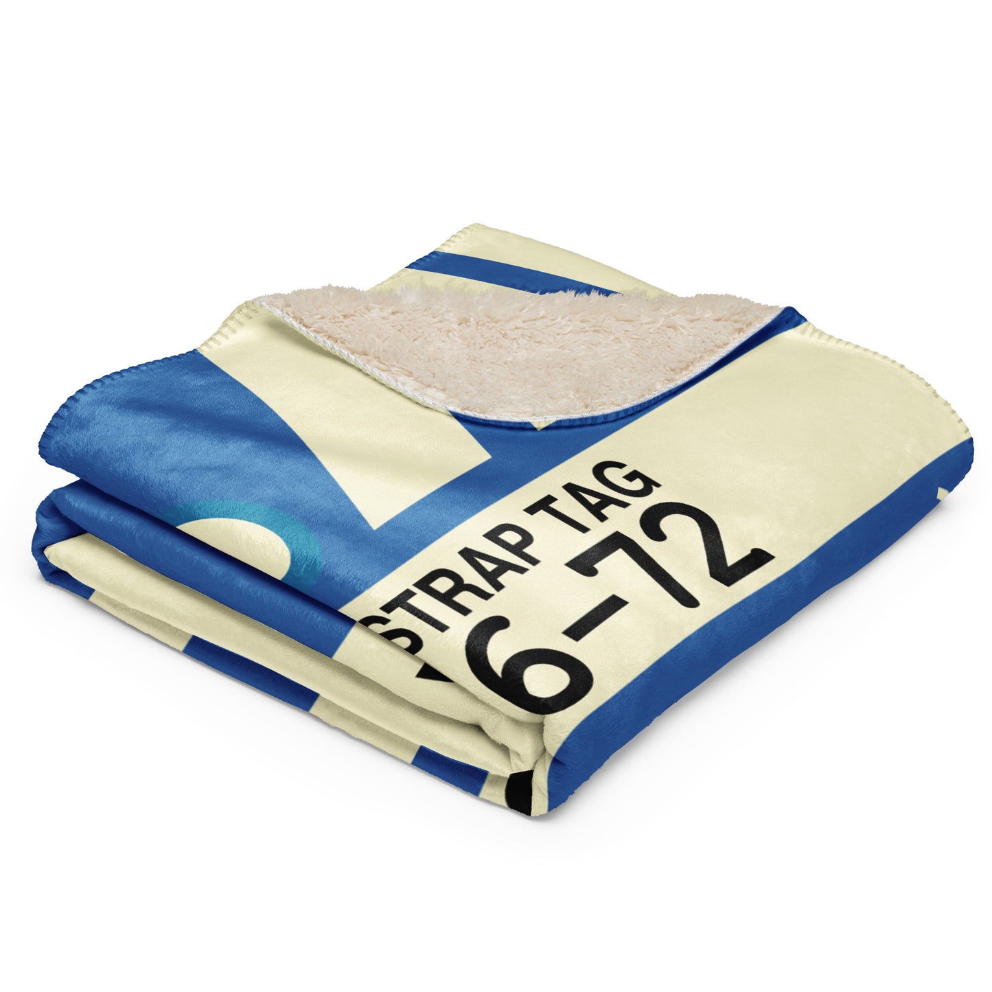 Travel Gift Sherpa Blanket • JFK New York City • YHM Designs - Image 03