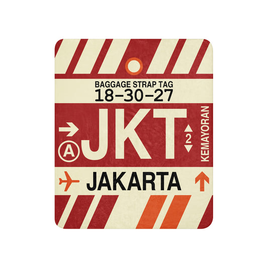 Travel Gift Sherpa Blanket • JKT Jakarta Souvenir • YHM Designs - Image 01
