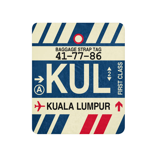 Travel Gift Sherpa Blanket • KUL Kuala Lumpur Souvenir • YHM Designs - Image 01