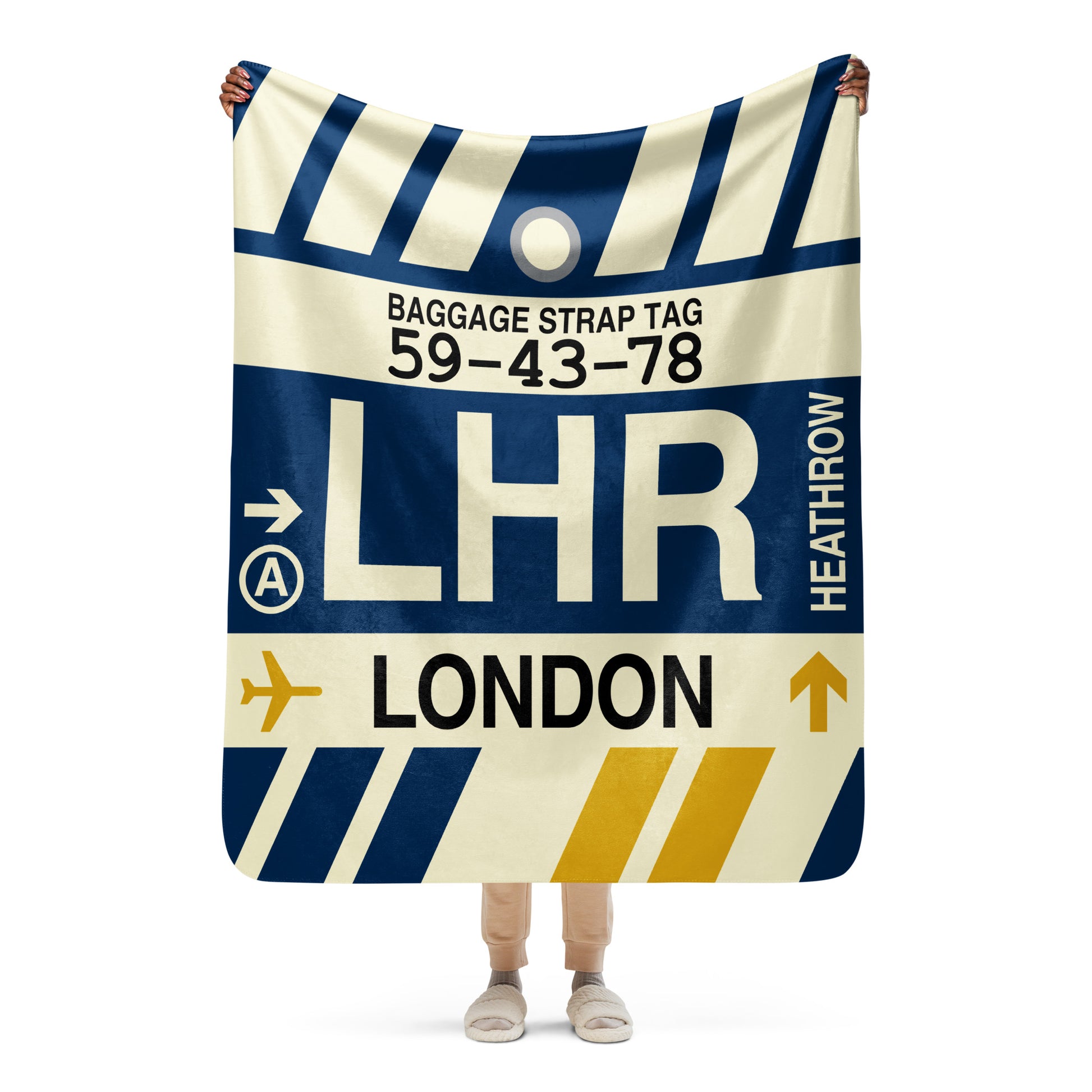 Travel Gift Sherpa Blanket • LHR London • YHM Designs - Image 05