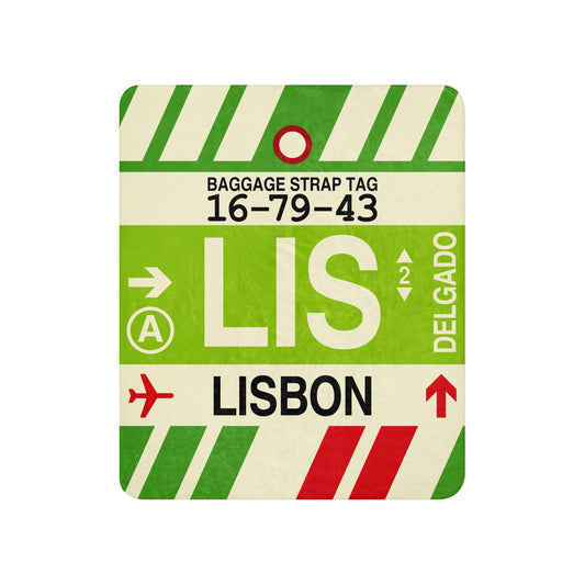 Travel Gift Sherpa Blanket • LIS Lisbon Souvenir • YHM Designs - Image 01