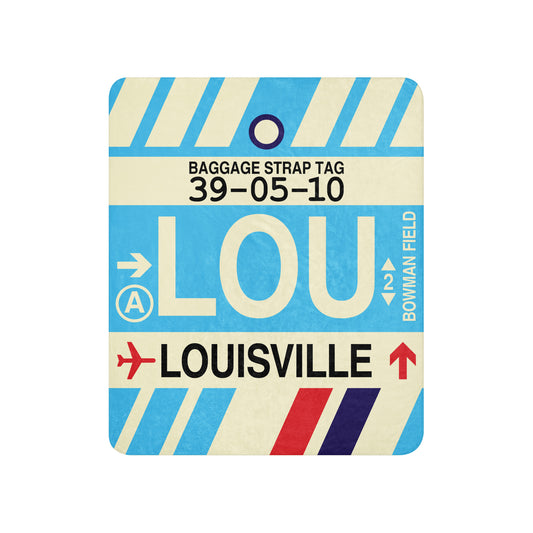 Travel Gift Sherpa Blanket • LOU Louisville • YHM Designs - Image 01