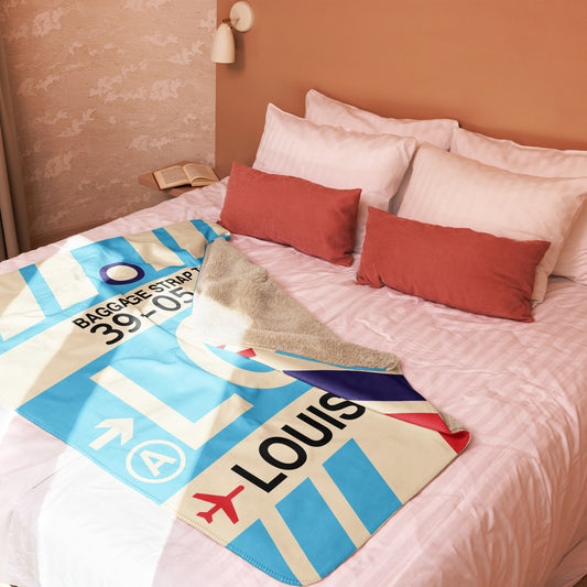 Travel Gift Sherpa Blanket • LOU Louisville • YHM Designs - Image 02