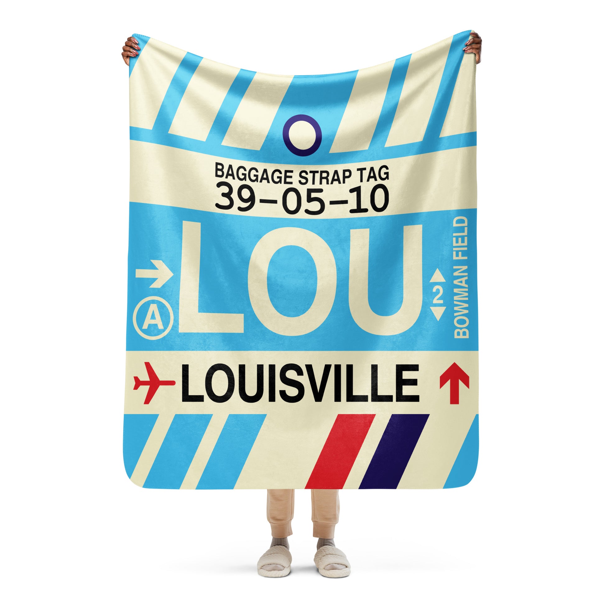 Travel Gift Sherpa Blanket • LOU Louisville • YHM Designs - Image 05