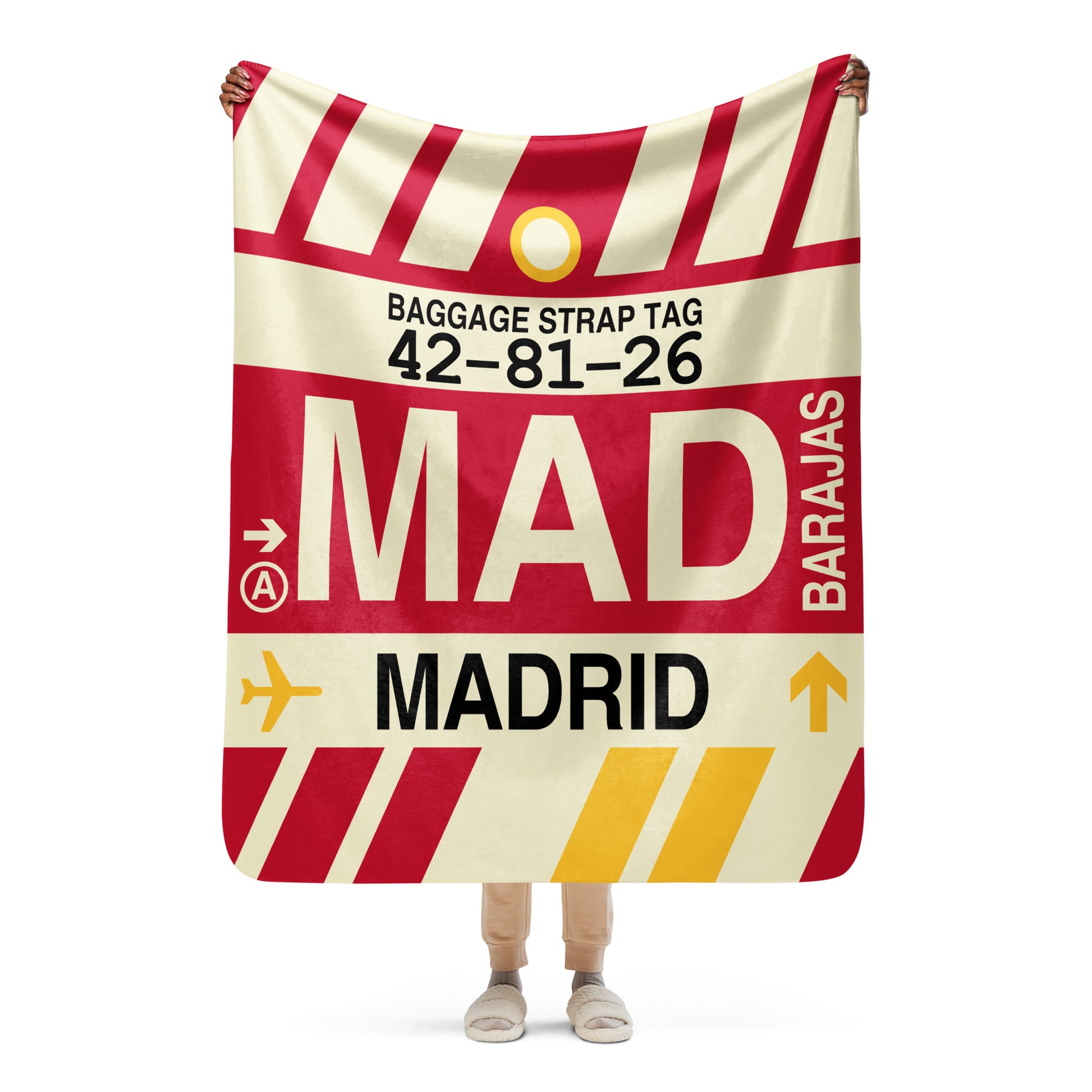 Travel Gift Sherpa Blanket • MAD Madrid • YHM Designs - Image 05