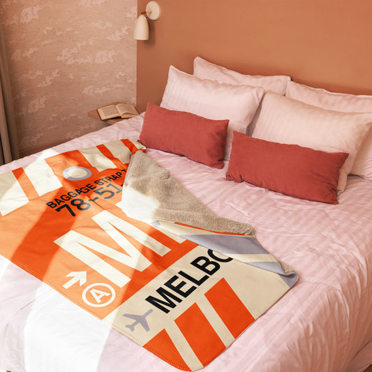 Travel Gift Sherpa Blanket • MEL Melbourne • YHM Designs - Image 02