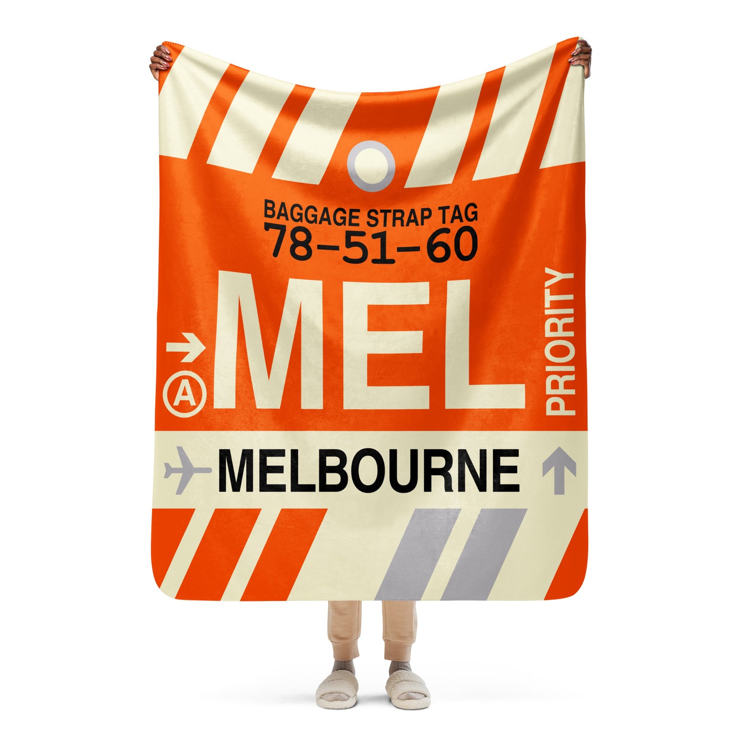 Travel Gift Sherpa Blanket • MEL Melbourne • YHM Designs - Image 05