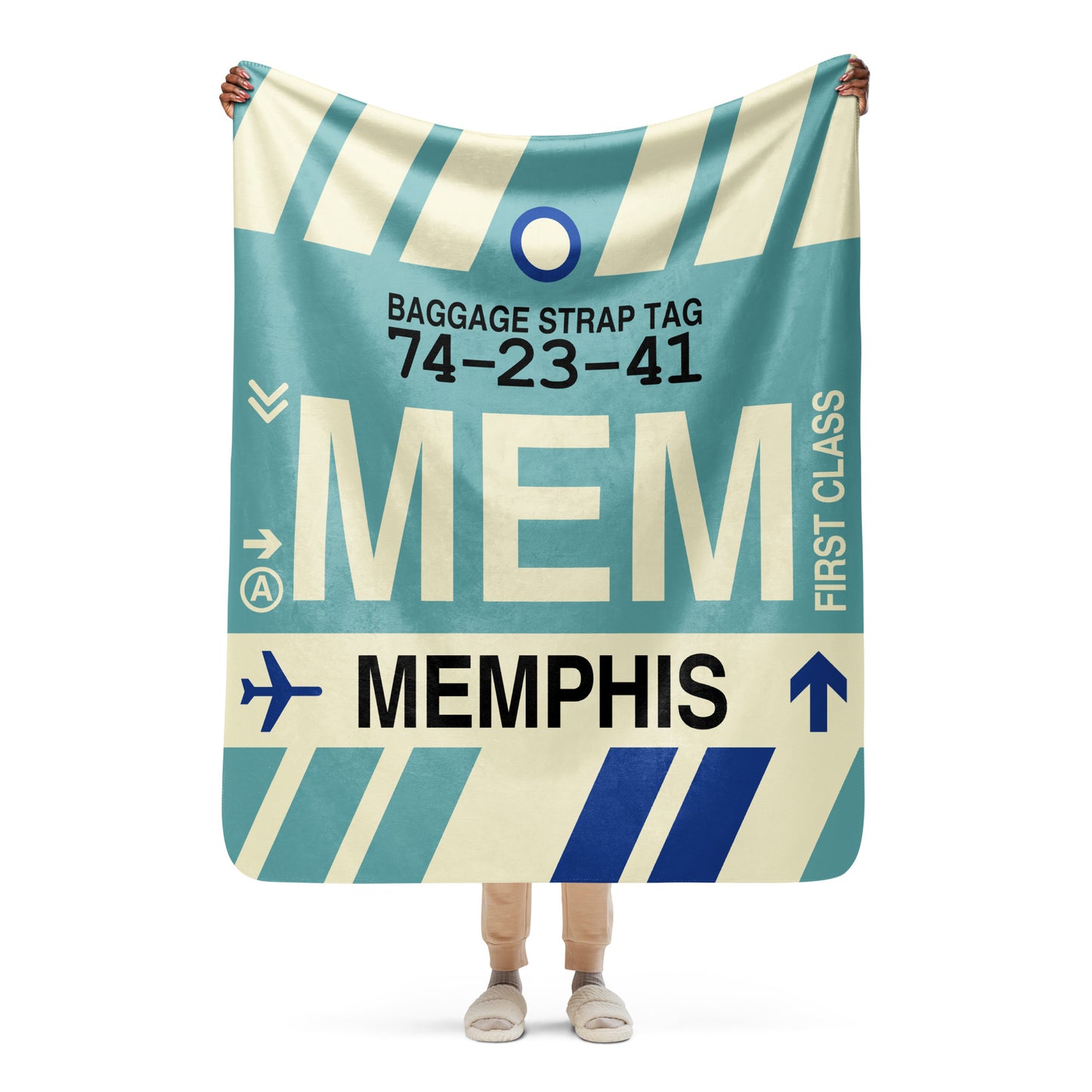 Travel Gift Sherpa Blanket • MEM Memphis • YHM Designs - Image 05