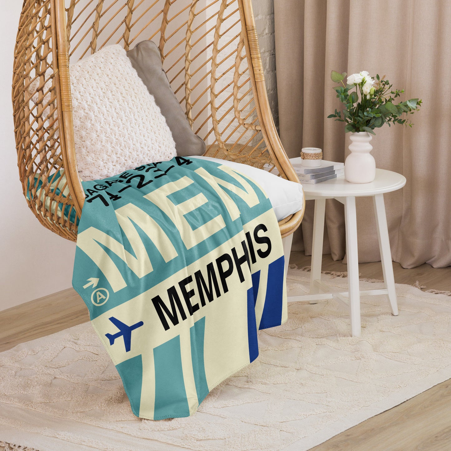Travel Gift Sherpa Blanket • MEM Memphis • YHM Designs - Image 07