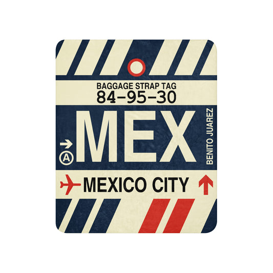 Travel Gift Sherpa Blanket • MEX Mexico City • YHM Designs - Image 01